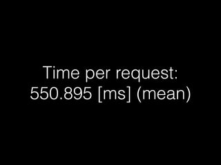 Time per request:
550.895 [ms] (mean)
 