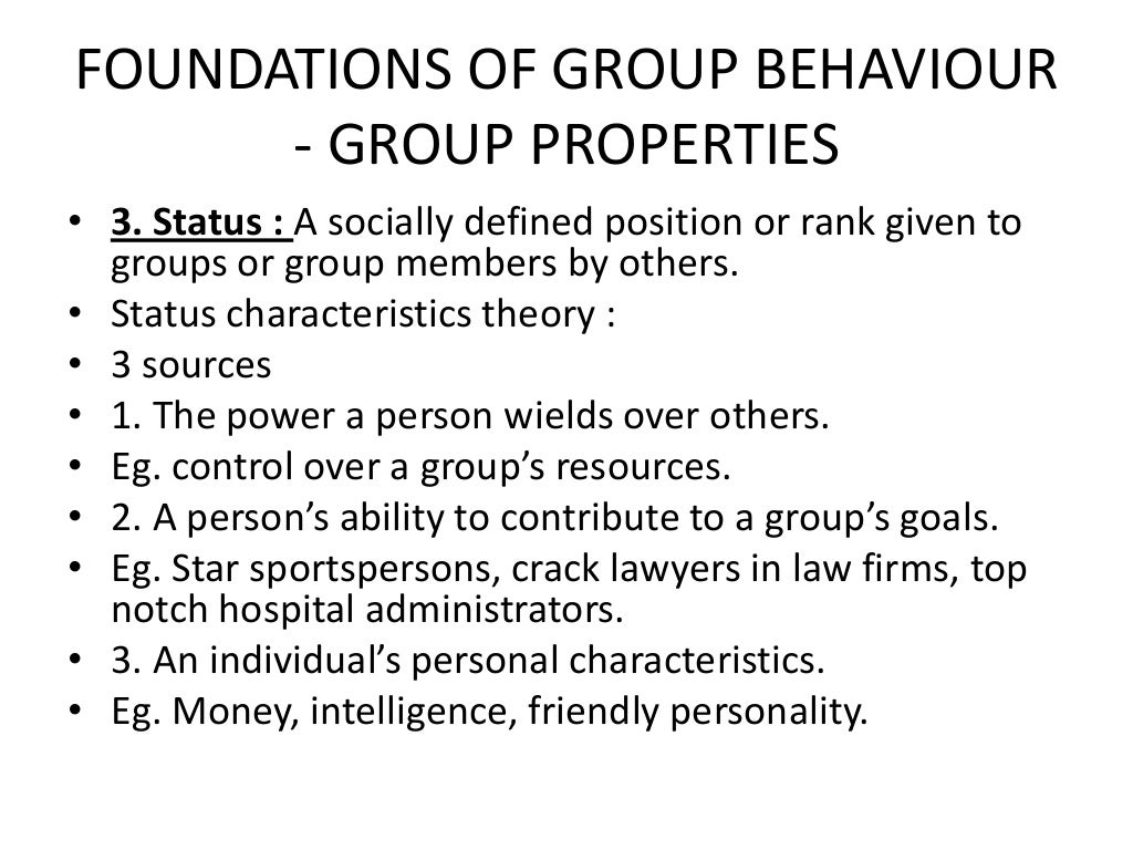 O.b. c 9 foundations of group behaviour