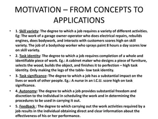 O.b. c 8 motivation - from concepts to applications | PPTX