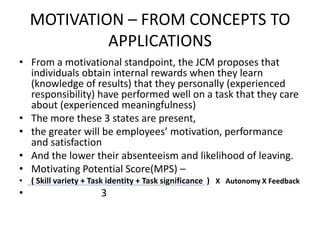 O.b. c 8 motivation - from concepts to applications | PPTX