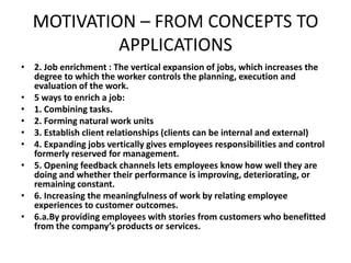O.b. c 8 motivation - from concepts to applications | PPTX