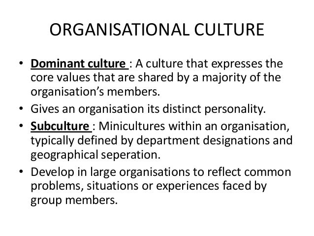 what is an example of dominant culture