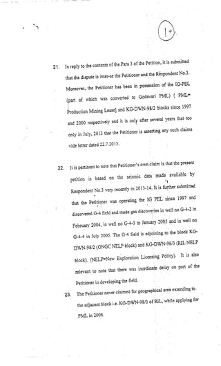 Counter Affidavit by Respondent 1 - Ministry of Petroleum and Natural Gas
