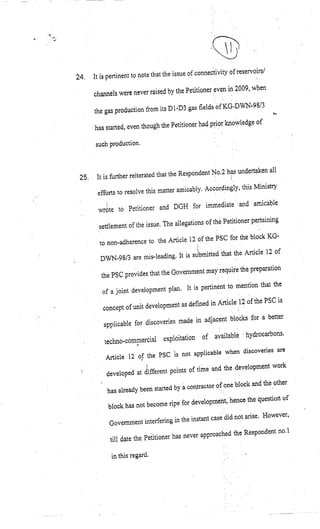 Counter Affidavit by Respondent 1 - Ministry of Petroleum and Natural Gas
