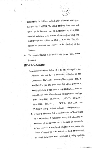 Counter Affidavit by Respondent 1 - Ministry of Petroleum and Natural Gas