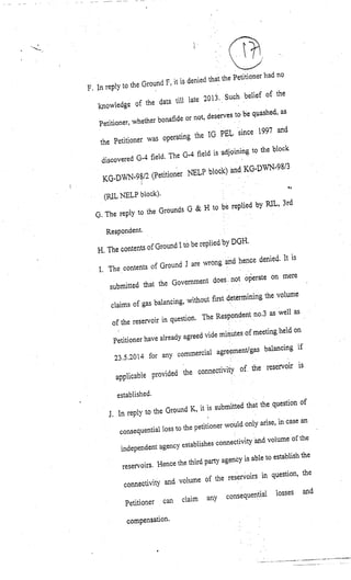 Counter Affidavit by Respondent 1 - Ministry of Petroleum and Natural Gas
