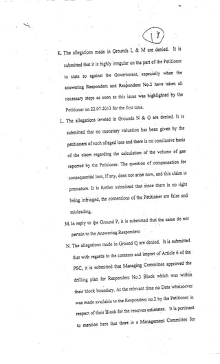 Counter Affidavit by Respondent 1 - Ministry of Petroleum and Natural Gas