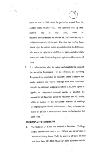 Counter Affidavit by Respondent 1 - Ministry of Petroleum and Natural Gas