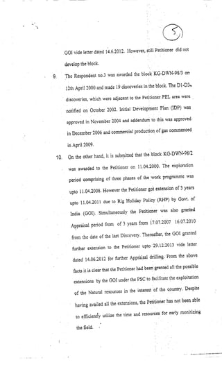 Counter Affidavit by Respondent 1 - Ministry of Petroleum and Natural Gas