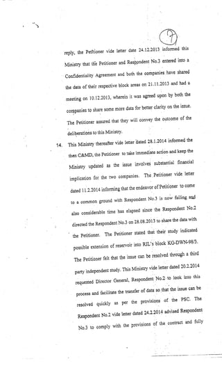 Counter Affidavit by Respondent 1 - Ministry of Petroleum and Natural Gas