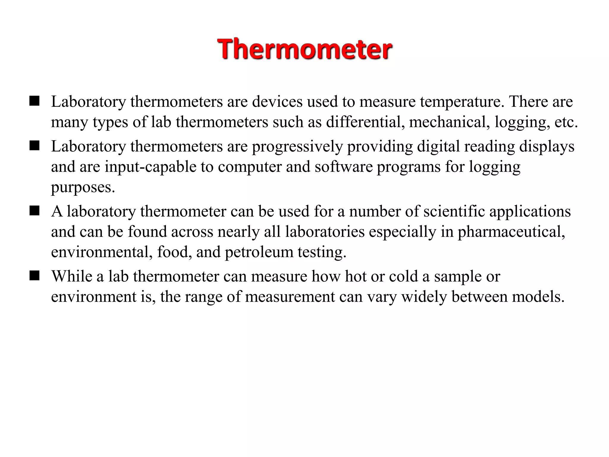 Basic concepts in laboratory techniques , Use and handling of ...