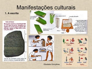Manifestações culturais 1. A escrita 