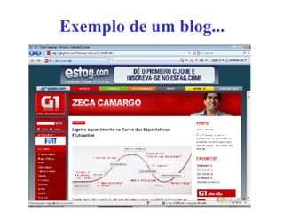 Exemplo de um blog... 