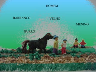 HOMEM  BARRANCO VELHO BURRO MENINO 