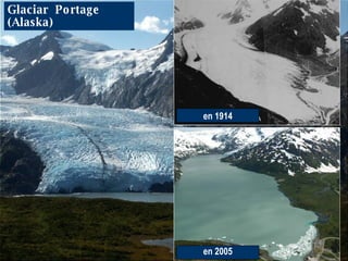Glaciar  Portage (Alaska) en 1914 en 2005 