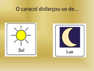 O caracol disfarçou-se de…
 