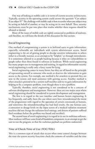 172 ◾          Official (ISC)2 Guide to the CISSP CBK



    html
    head
    title
    Adding input
    /title
    !–– This script writes three lines on the page ––
    script
    document.write (”Hello, “);
    document.write (”class.brThis line “);
    document.write                  (”is   written   by   the   JavaScript   in   the
     header.”);
    document.write                  (”brbut   appears    in   the   body   of   the
     page,”);
    /script


    body
    !–– The following line is HTML, giving a line break and
    text ––
    brThis line is the first line that is written by HTML
    itself.p
    Notice that this is the last line that appears until after
    the new
    input is obtained.p


    !–– This script asks for input in a new window ––
    !–– Note that window, like document, is an object with
    methods ––
    script
    // Note that within scripts we use C++ style comments



Figure 2.3 A JavaScript applet that will work in all browsers. Note that this
script uses much more internal commenting than is usually the case.




© 2010 by Taylor and Francis Group, LLC
 