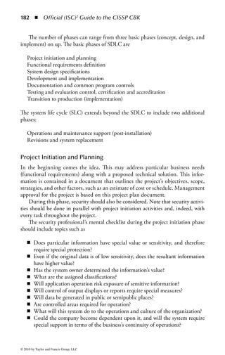 176      ◾ Official (ISC)2 Guide to the CISSP CBK


are protection mechanisms in place, if unauthorized information can be transferred
using a signaling mechanism via entities or objects not normally considered to be
able to communicate, then a covert channel may exist. In simplified terms, it is any
flow of information, intentional or inadvertent, that enables an observer, not autho-
rized to have the information, to infer what it is or that it exists. This is primarily a
concern in systems containing highly sensitive information.
    There are two commonly defined types of covert channels: storage and timing.
A covert storage channel involves the direct or indirect reading of a storage loca-
tion by one process and a direct or indirect reading of the same storage location by
another process. Typically, a covert storage channel involves a finite resource, such
as a memory location or sector on a disk that is shared by two subjects at different
security levels.
    A covert timing channel depends upon being able to influence the rate that
some other process is able to acquire resources, such as the CPU, memory, or I/O
devices. The variation in rate may be used to pass signals. Essentially, the process
signals information to another by modulating its own use of system resources in
such a way that this manipulation affects the real response time observed by the
second process. Timing channels are normally considerably less efficient than stor-
age channels, because they have a reduced bandwidth, but they are usually harder
to detect and control.
    These examples relate only to a situation in which an insider is attempting to
provide information to an outsider and is very restricted in application. In order to
have a complete view of covert channels, we should envisage a broader concept that
includes, for example, unintentional covert channels that enable an uncleared or
unauthorized person to observe a system activity that enables the inference of facts
of which that person should not be aware.


Malicious Software (Malware)
Malware comes in many varieties and is written for different operating systems and
applications, as well as for different machines. It will be examined in more detail in
the next major section.


Malformed Input Attacks
A number of attacks employing input from the user are currently known, and
various systems detect and protect against such attacks. Therefore, a number of
new attacks rely on confi guring that input in unusual ways. For example, an
attack that redirected a Web browser to an alternate site might be caught by a
firewall by detecting the Uniform Resource Locator (URL) of an inappropriate
site. If, however, the URL was expressed in a Unicode format, rather than ASCII,
the firewall would likely fail to recognize the content, whereas the Web browser
would convert the information without difficulty. In another case, many Web sites



© 2010 by Taylor and Francis Group, LLC
 