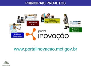 Instituto Stela PRINCIPAIS PROJETOS www.portalinovacao.mct.gov.br   