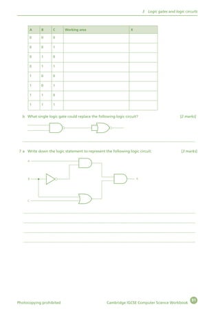 CAMBRIDGE IGCSE COMPUTER SCIENCE WORKBOOK | PDF