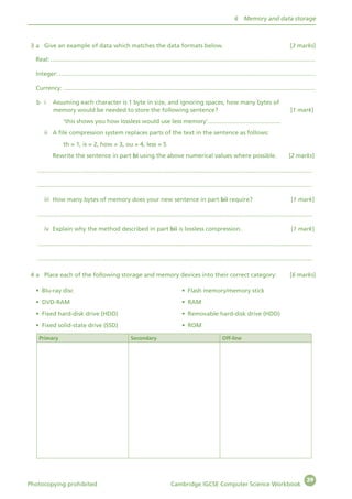 CAMBRIDGE IGCSE COMPUTER SCIENCE WORKBOOK | PDF