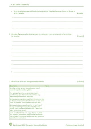 CAMBRIDGE IGCSE COMPUTER SCIENCE WORKBOOK | PDF