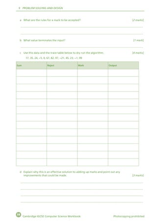 CAMBRIDGE IGCSE COMPUTER SCIENCE WORKBOOK | PDF