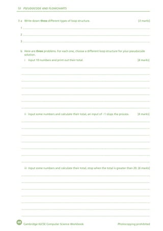 CAMBRIDGE IGCSE COMPUTER SCIENCE WORKBOOK | PDF