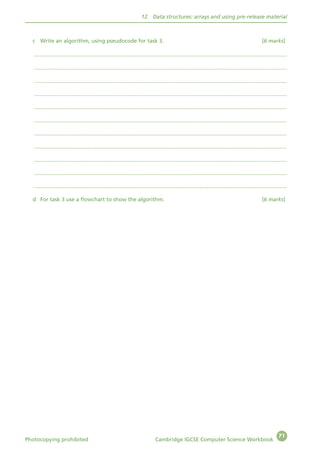 CAMBRIDGE IGCSE COMPUTER SCIENCE WORKBOOK | PDF