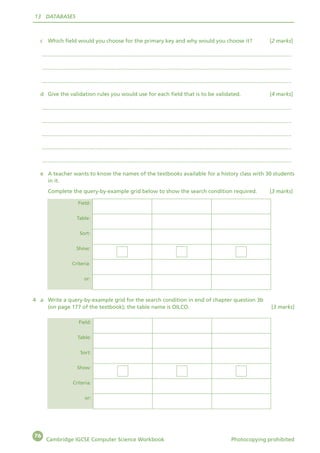 CAMBRIDGE IGCSE COMPUTER SCIENCE WORKBOOK | PDF