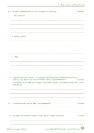 CAMBRIDGE IGCSE COMPUTER SCIENCE WORKBOOK | PDF