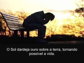 O Sol dardeja ouro sobre a terra, tornando possível a vida. 