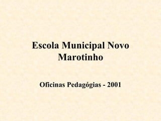 Escola Municipal Novo Marotinho Oficinas Pedagógias - 2001 
