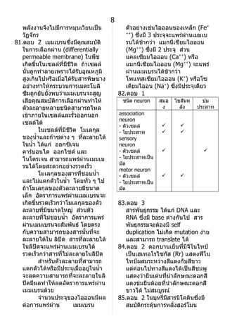 เฉลย ชีวะO net 48