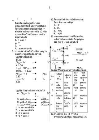 ข้อสอบ O net เคมี 48