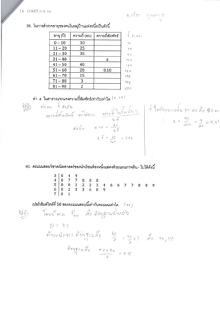 เฉลย O-net คณิตศาสตร์ 54