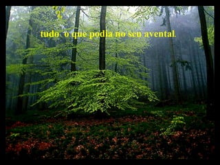 tudo  o que podia no seu avental . 