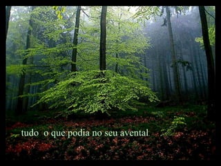 tudo  o que podia no seu avental . 