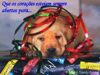 Que os corações estejam sempre abertos para... 