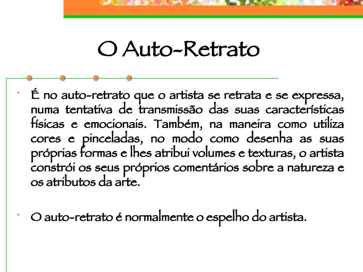 O Rosto E O Auto Retrato O Rosto E O Auto Retrato