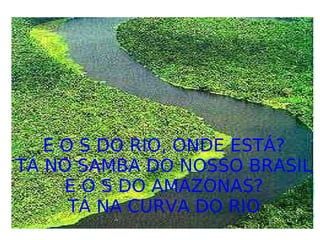 E O S DO RIO, ONDE ESTÁ? TÁ NO SAMBA DO NOSSO BRASIL E O S DO AMAZONAS? TÁ NA CURVA DO RIO 