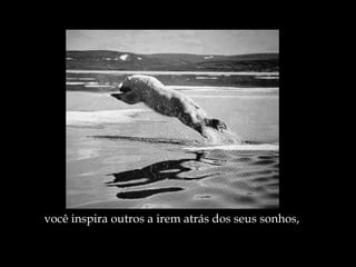 você inspira outros a irem atrás dos seus sonhos, 