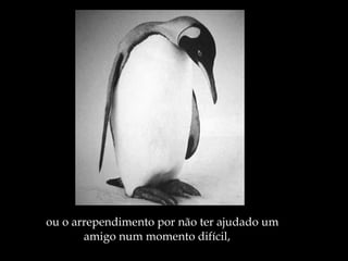 ou o arrependimento por não ter ajudado um  amigo num momento difícil, 