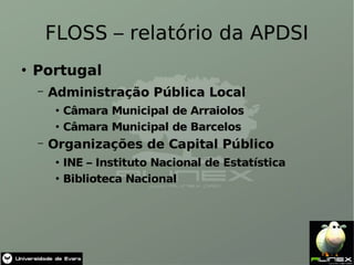 O Software Livre em Portugal