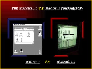 The  WINDOWS 1.0   V.S  Mac OS   1   Comparison:   Mac OS   1   V.S  WINDOWS 1.0 