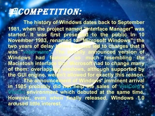 O.S(WINDOWS 1.0) | PPT