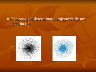 É impossivel determinar a trajectória de um electrão (-). 