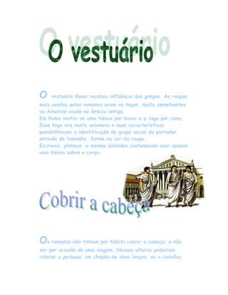 O VestuáRio Em Roma