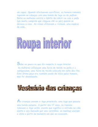 O VestuáRio Em Roma