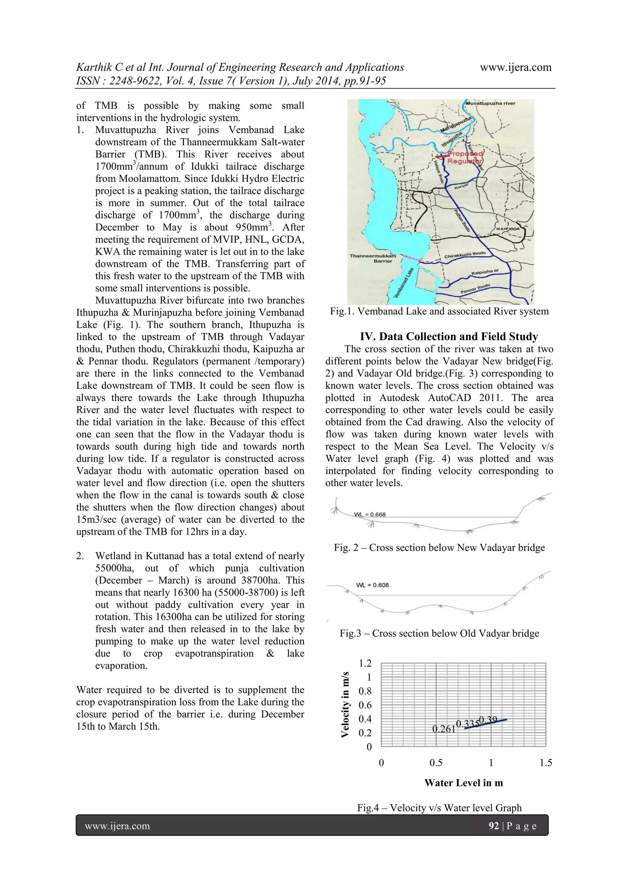 Fresh Water Augmentation and Salinity Management in Kuttanad | PDF